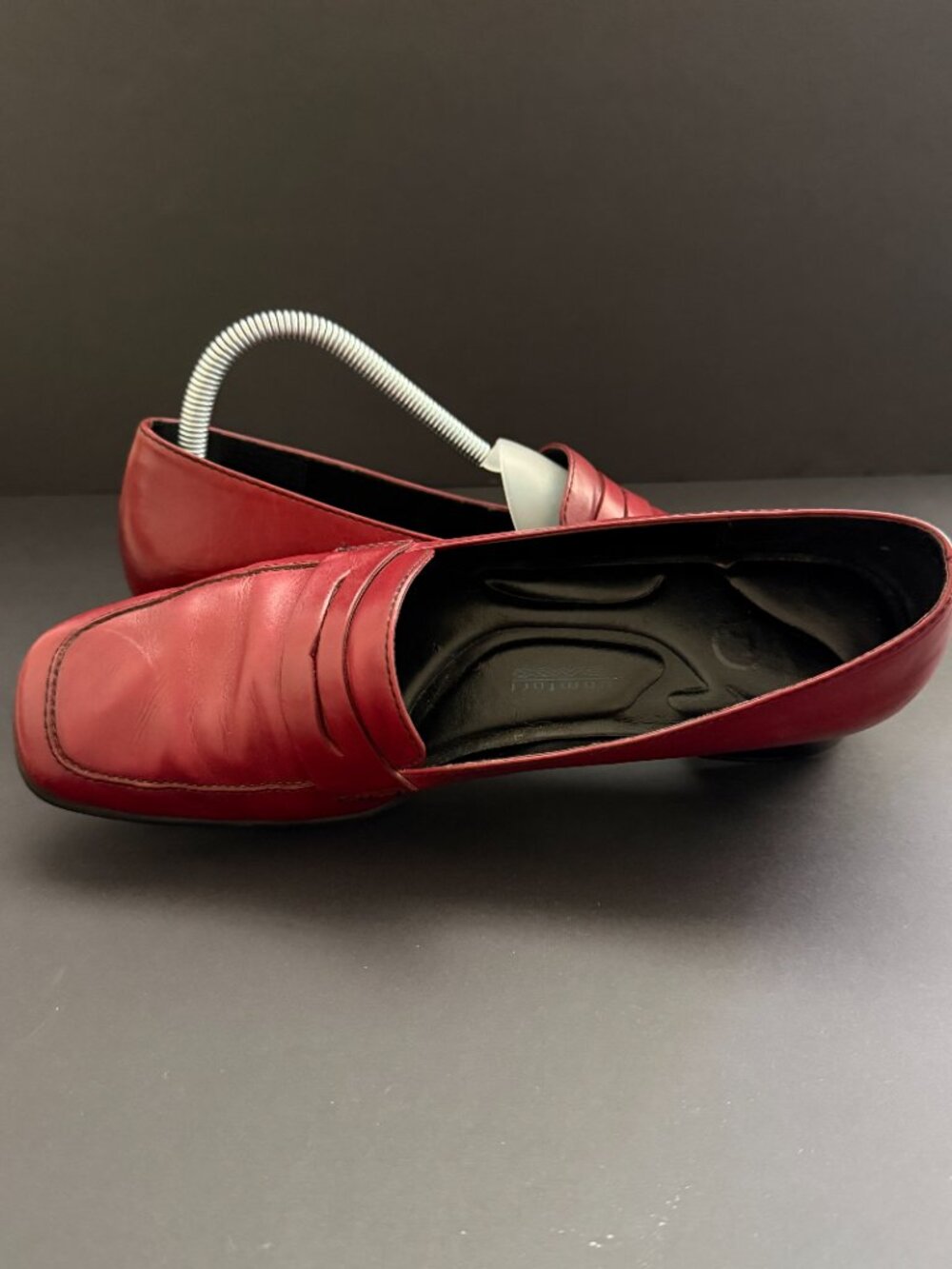 Rockport Womens Penny Loafer Shoes 8M Red Leather - Picture 8 of 9